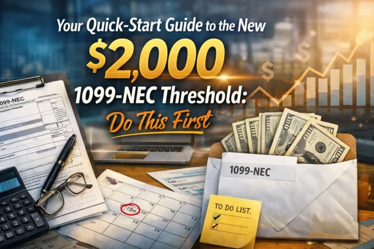 Your Quick-Start Guide to the New $2,000 1099-NEC Threshold: Do This First