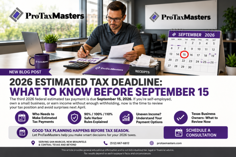 September 15 Estimated Tax Deadline: What Taxpayers Should Check Now