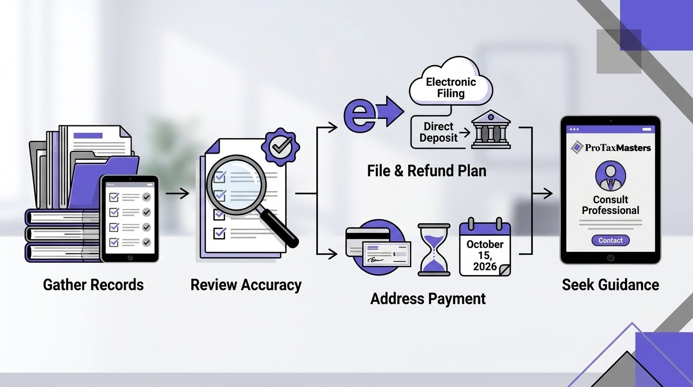 What Extension Filers Should Do Before the October 15 Deadline| Illustrated overview of key considerations