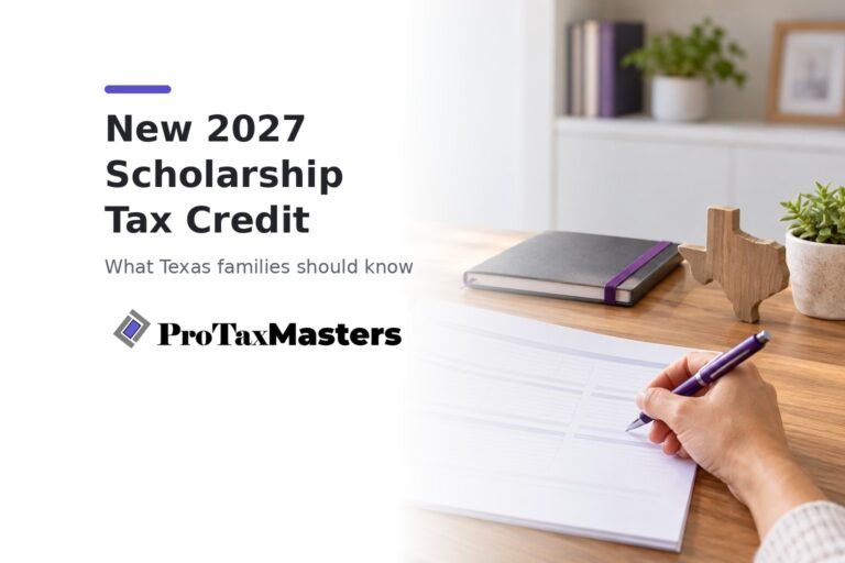 Texas family reviewing education and tax planning information for the new 2027 federal scholarship tax credit